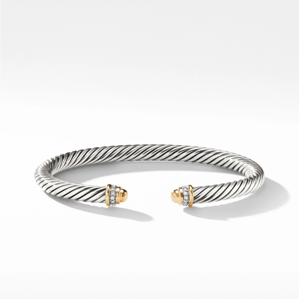SOLD David Yurman Cable Classics Bracelet Silver with 18K Yellow Gold